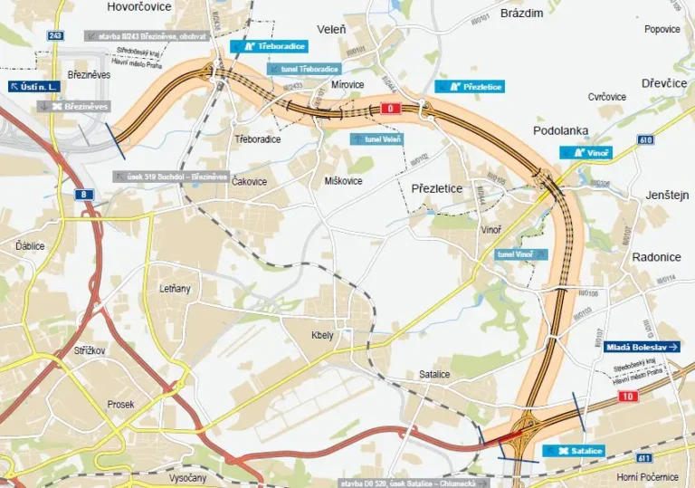 Tunely na severním okruhu okolo Prahy: Konec kolon a hluku?