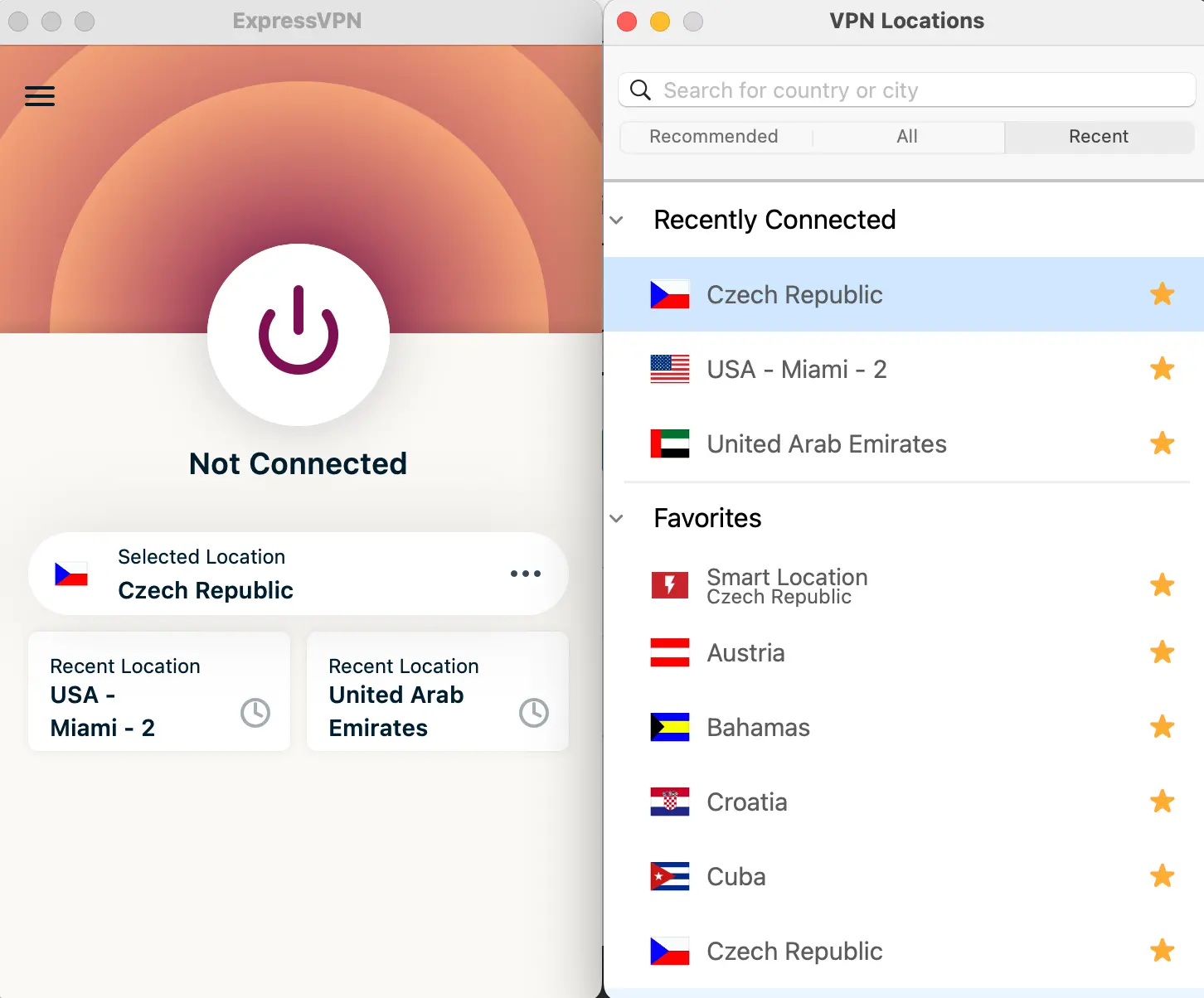 Aplikace ExpressVPN na mém Macbook Pro | Venclíkovi.cz