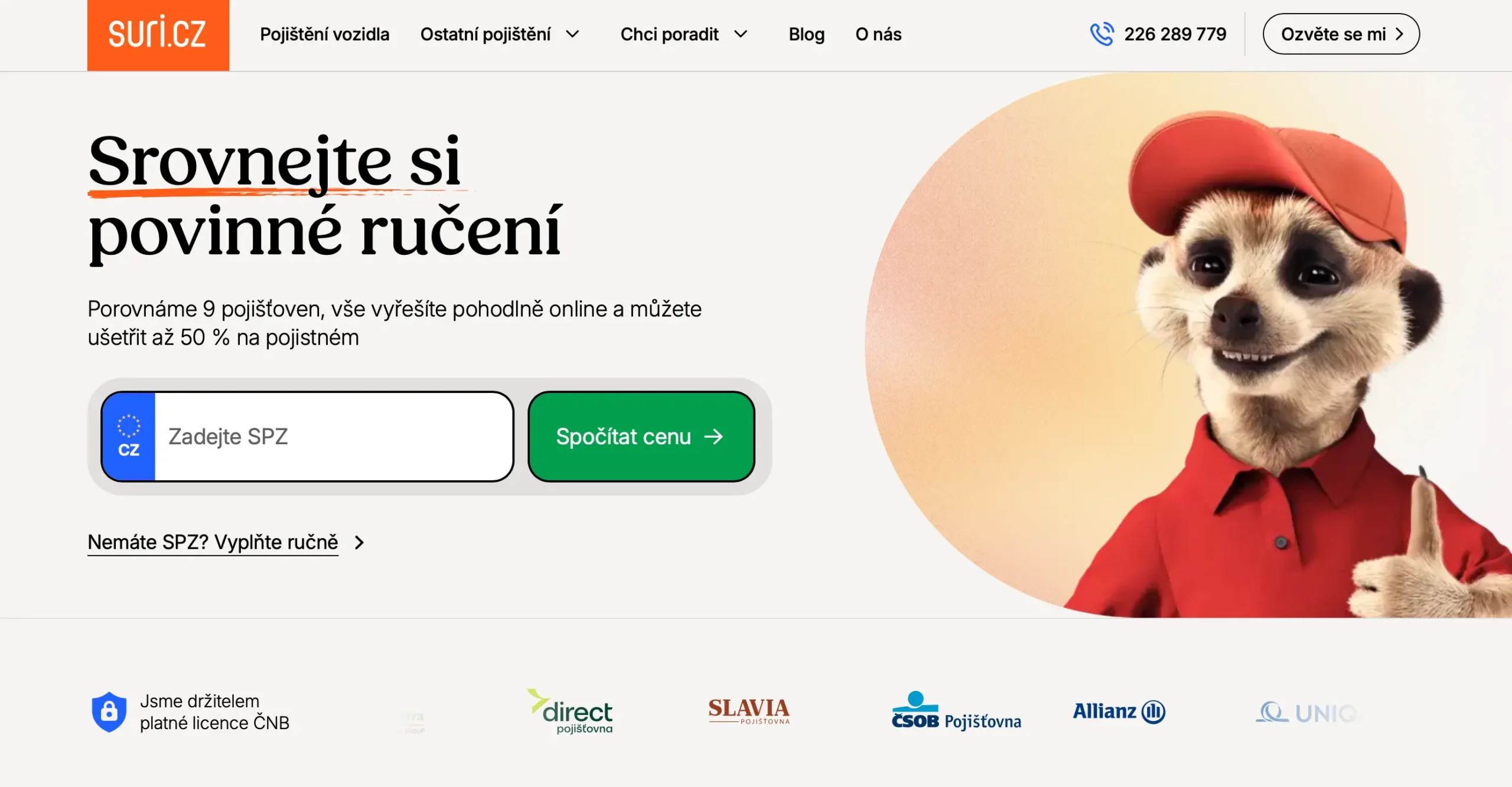 Srovnávač pojištění SURI | Venclíkovi.cz Srovnávač pojištění SURI