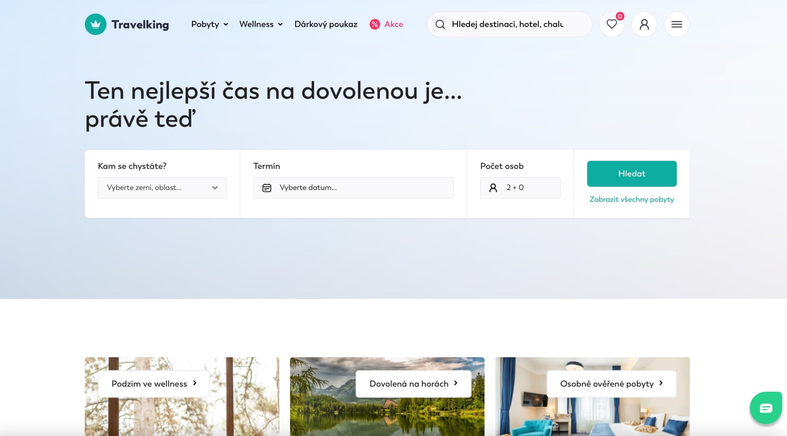 Travelking – portál pro rezervaci pobytů, wellness a dovolených v Česku i Evropě