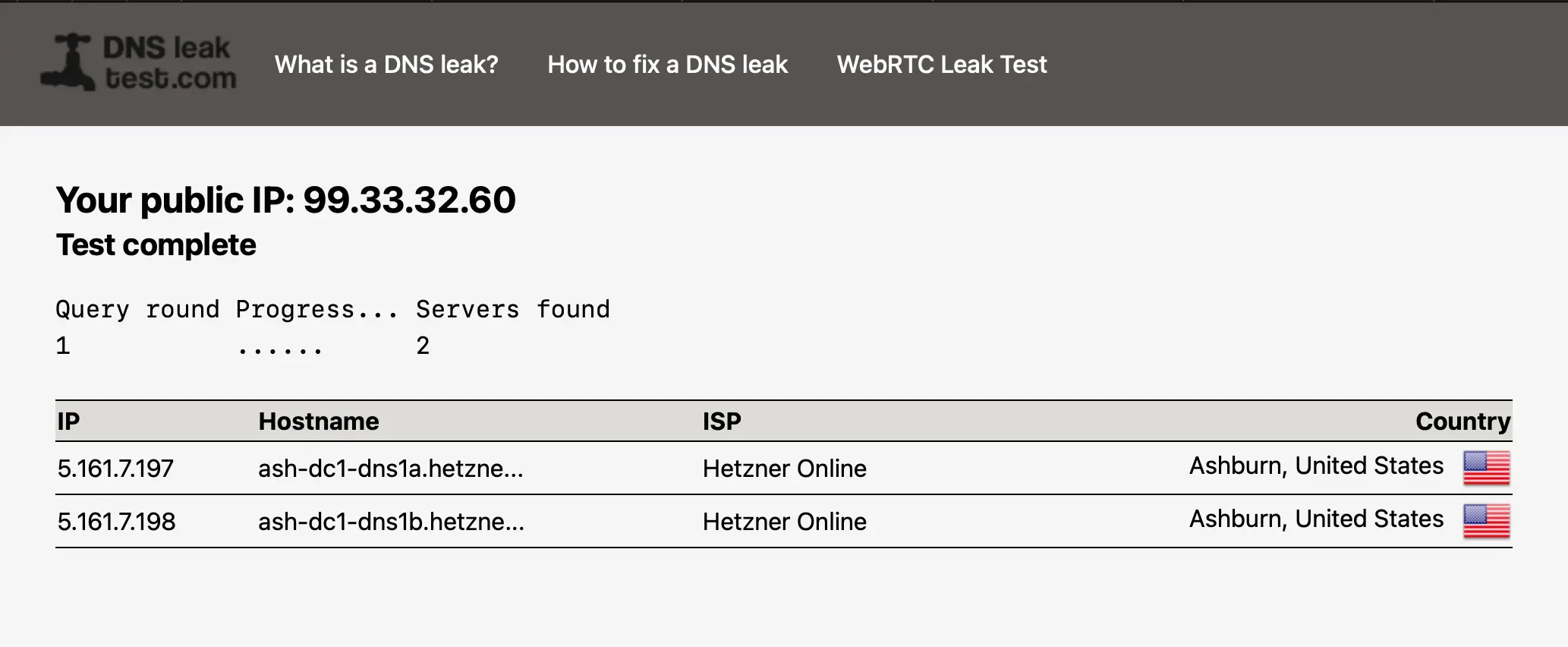 DNS test - Připojeno na New York server | Venclíkovi.cz