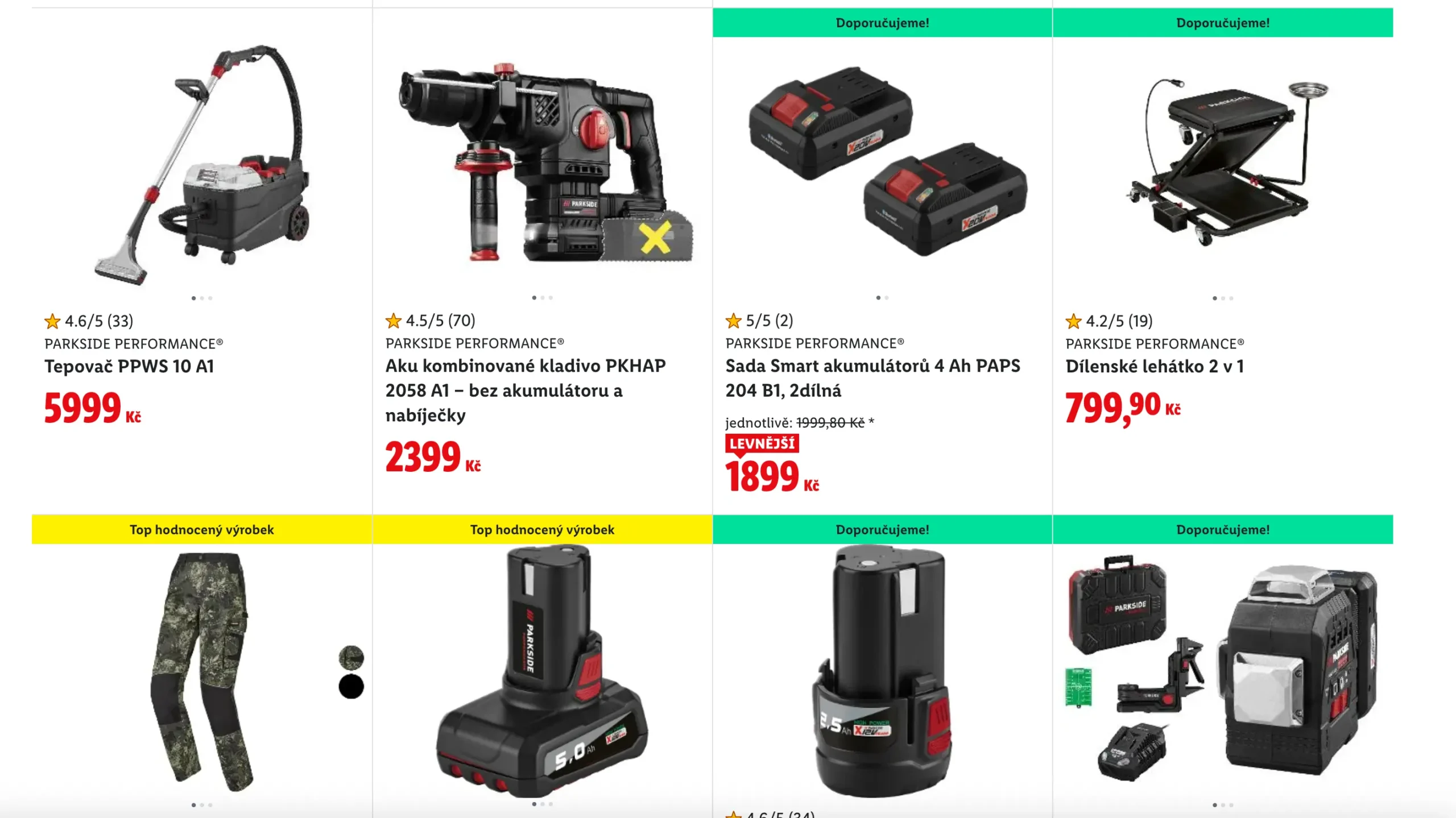 Černá řada Parkside Performance s výkonnějším nářadím a brushless motory