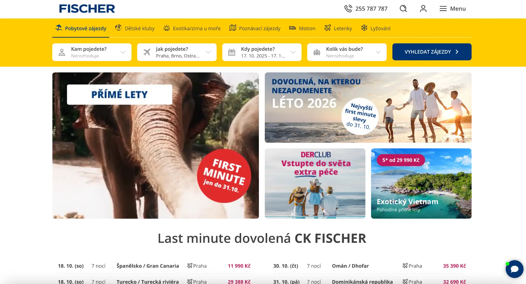 Slon v džungli a exotická dovolená od CK Fischer s přímým letem a slevami na léto 2026