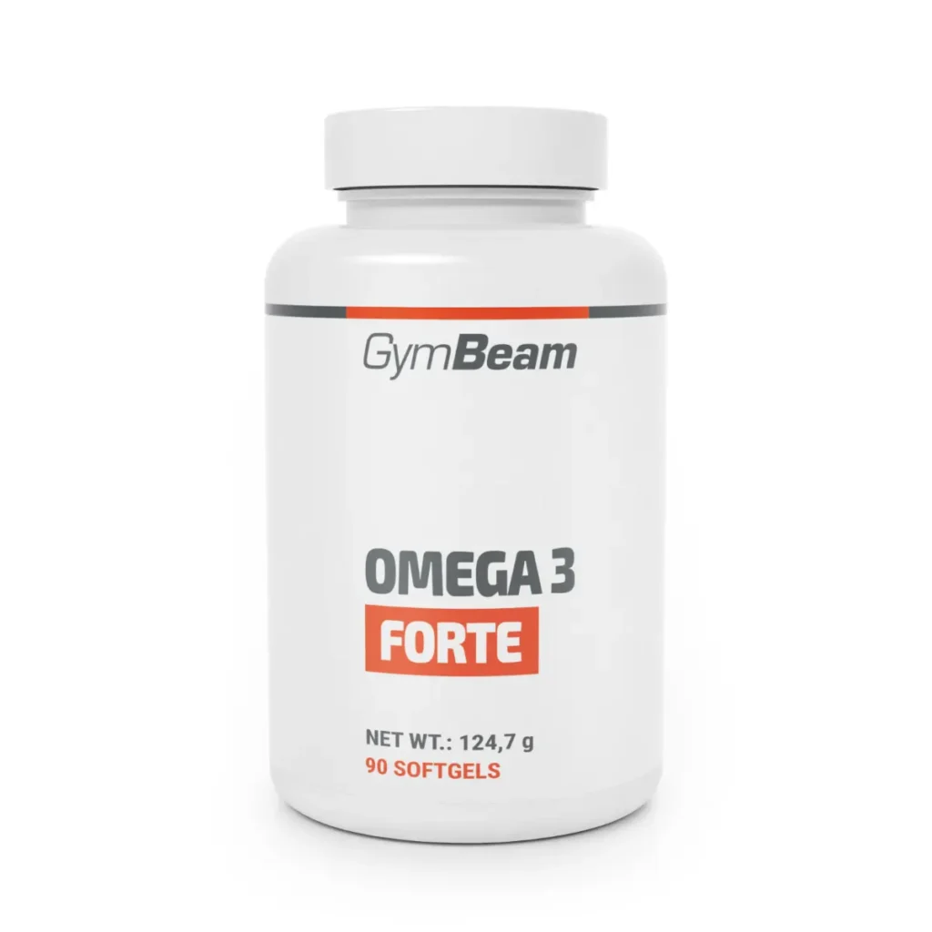 Omega 3 Forte od GymBeam - kapsle s vysokým obsahem EPA a DHA pro srdce, mozek i imunitu.