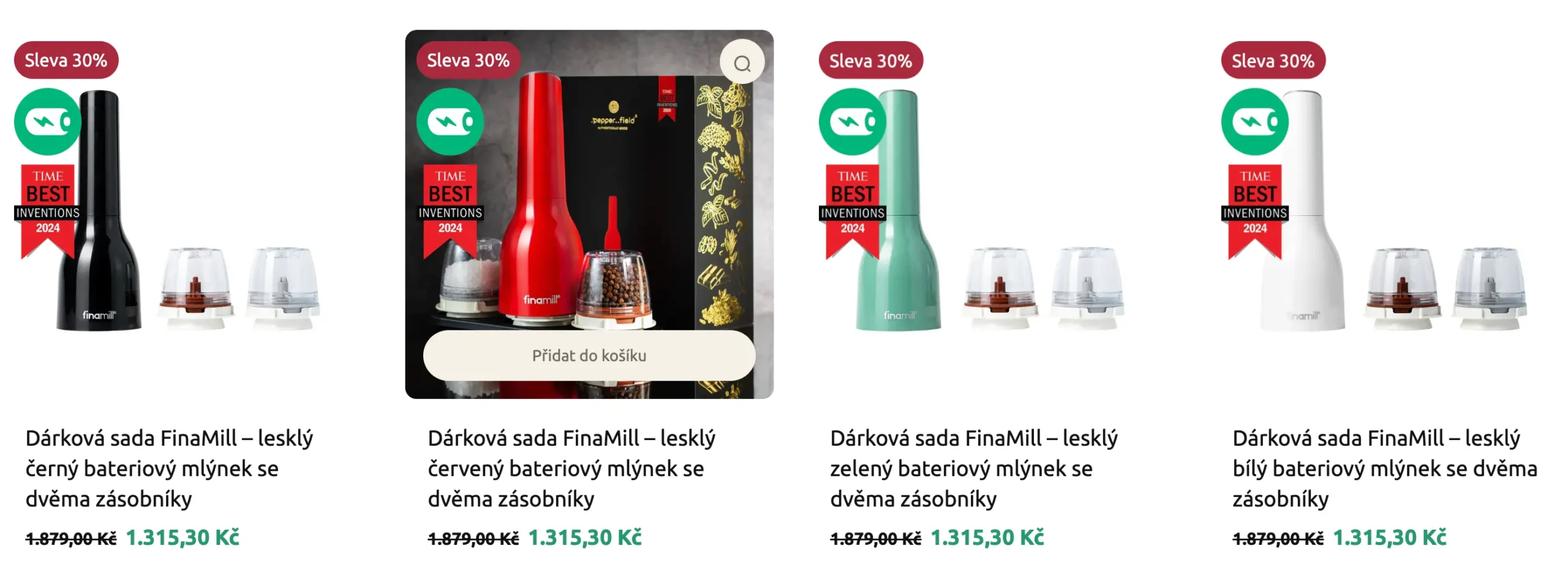 Elektrický mlýnek FinaMill se dvěma zásobníky