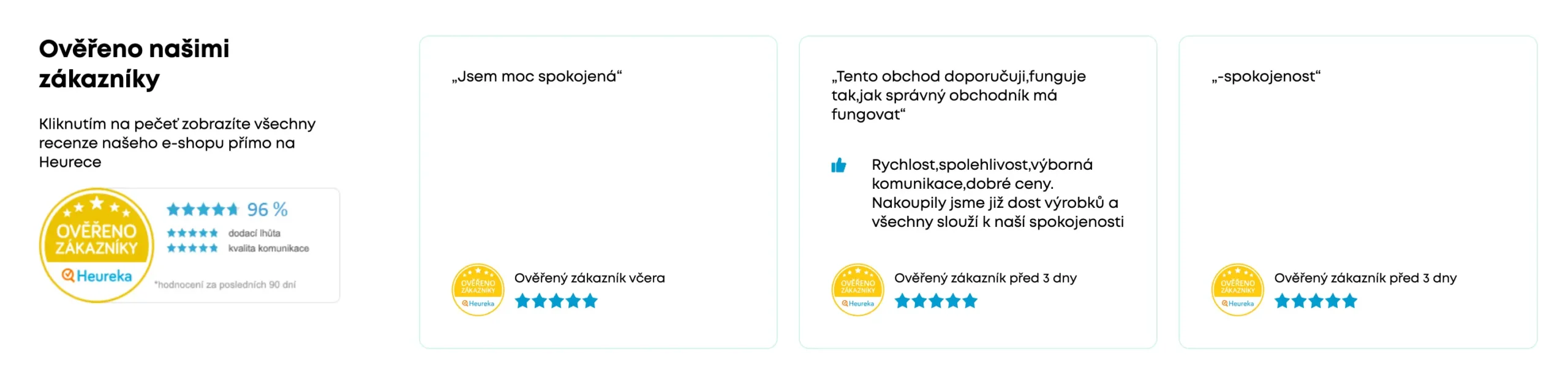 Hodnocení zákazníků ProAlergiky s pečetí Ověřeno zákazníky