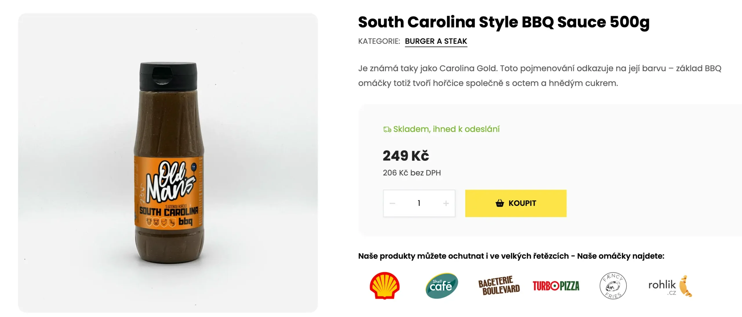 Old Mans South Carolina Style BBQ omáčka 500 g