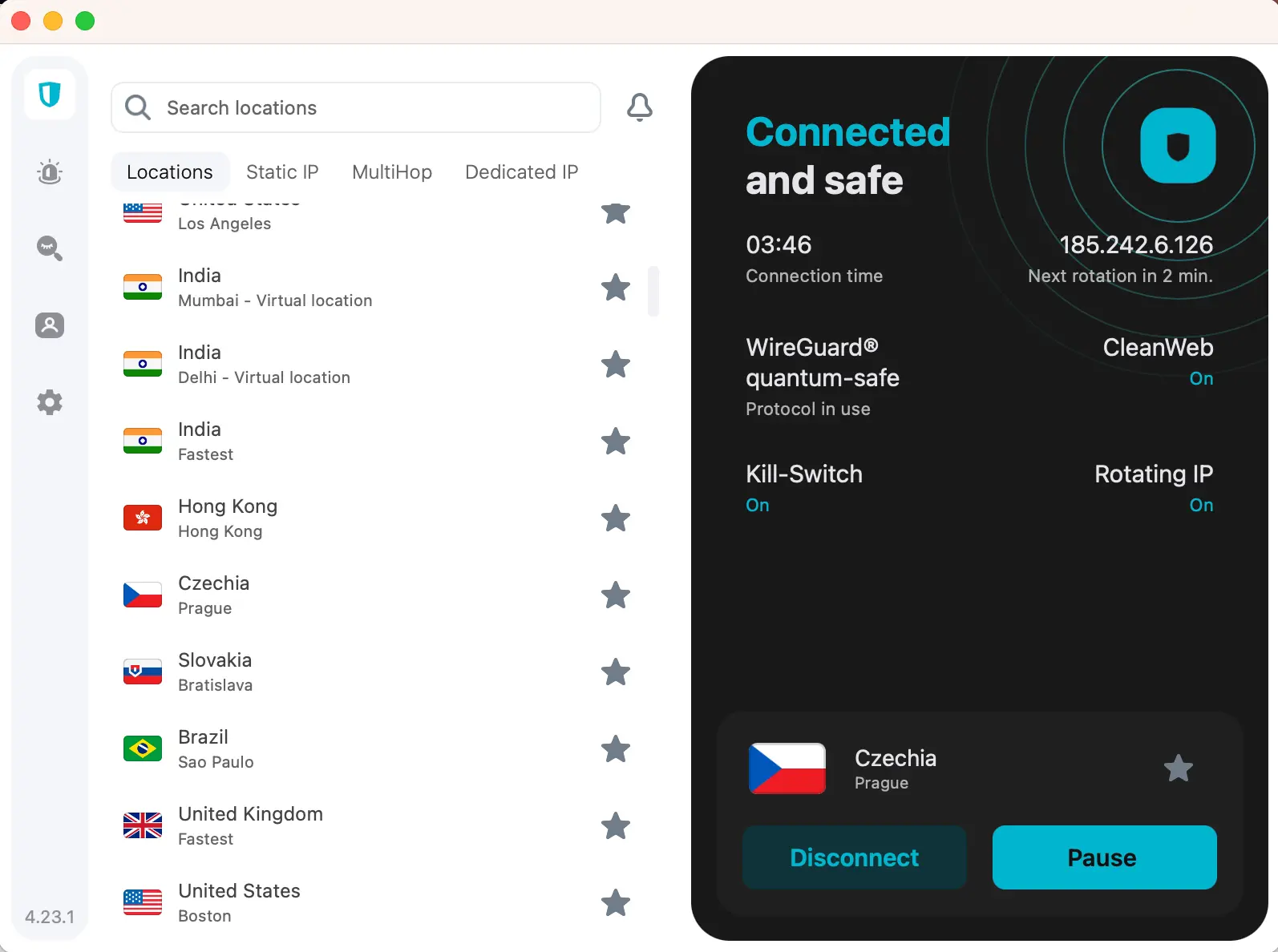 SurfShark - aplikace na Macbooku | Venclíkovi.cz