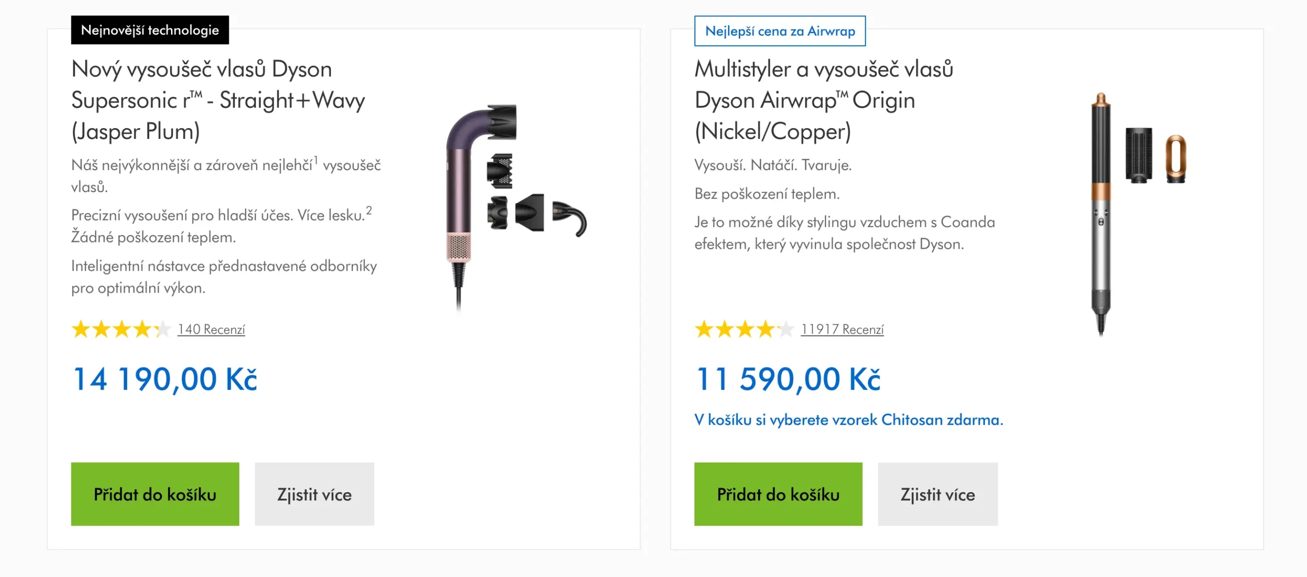 Dyson Supersonic r a Dyson Airwrap Origin ve slevě – prémiové vysoušeče a stylingové nástroje.