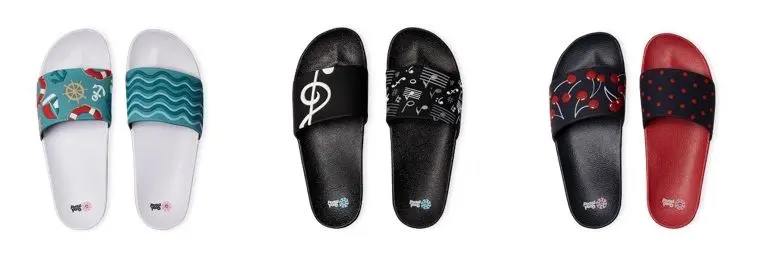 pantoflr 3x | Venclíkovi.cz Letní pantofle Dedoles s vtipnými motivy - námořní vzor, noty nebo třešně, každá noha jiná.
