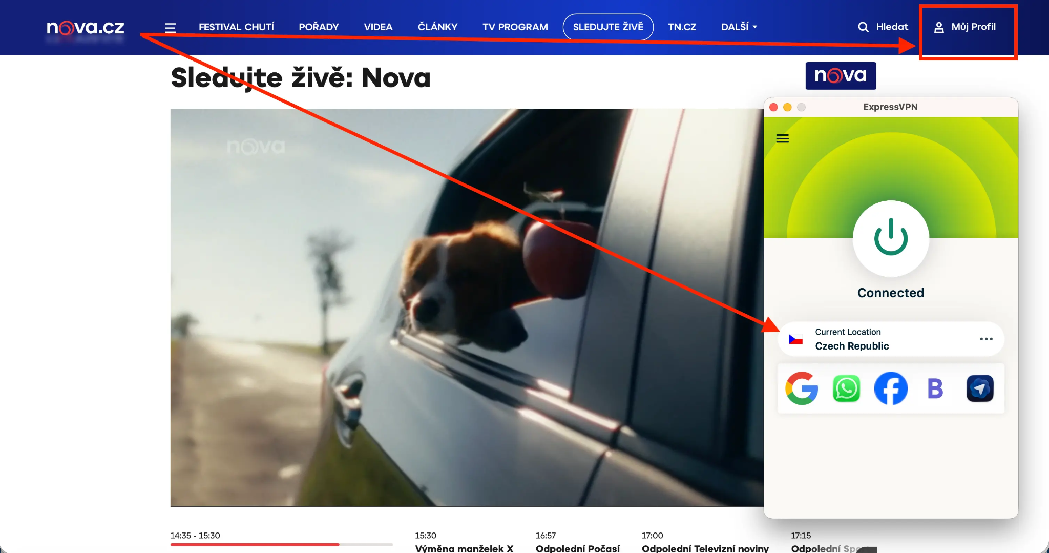 05_ExpressVPN odblokuje geolokaci pro TV Nova | Venclíkovi.cz ExpressVPN odblokuje TV Nova ze zahraničí