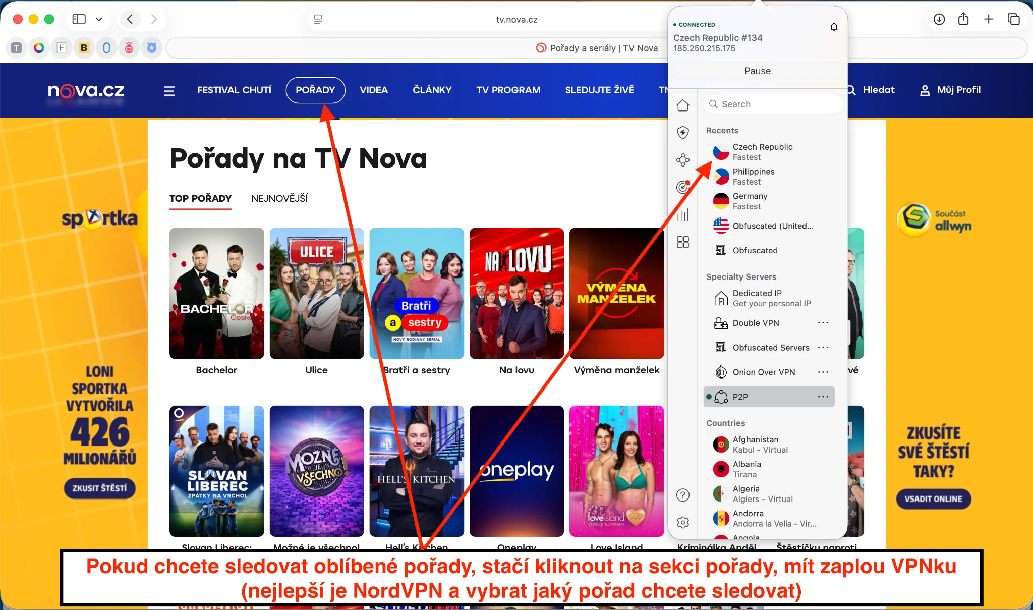 07_oblibene_porady_po_kliknuti-CZ | Venclíkovi.cz Oblíbené pořady TV Nova dostupné ze zahraničí s VPN