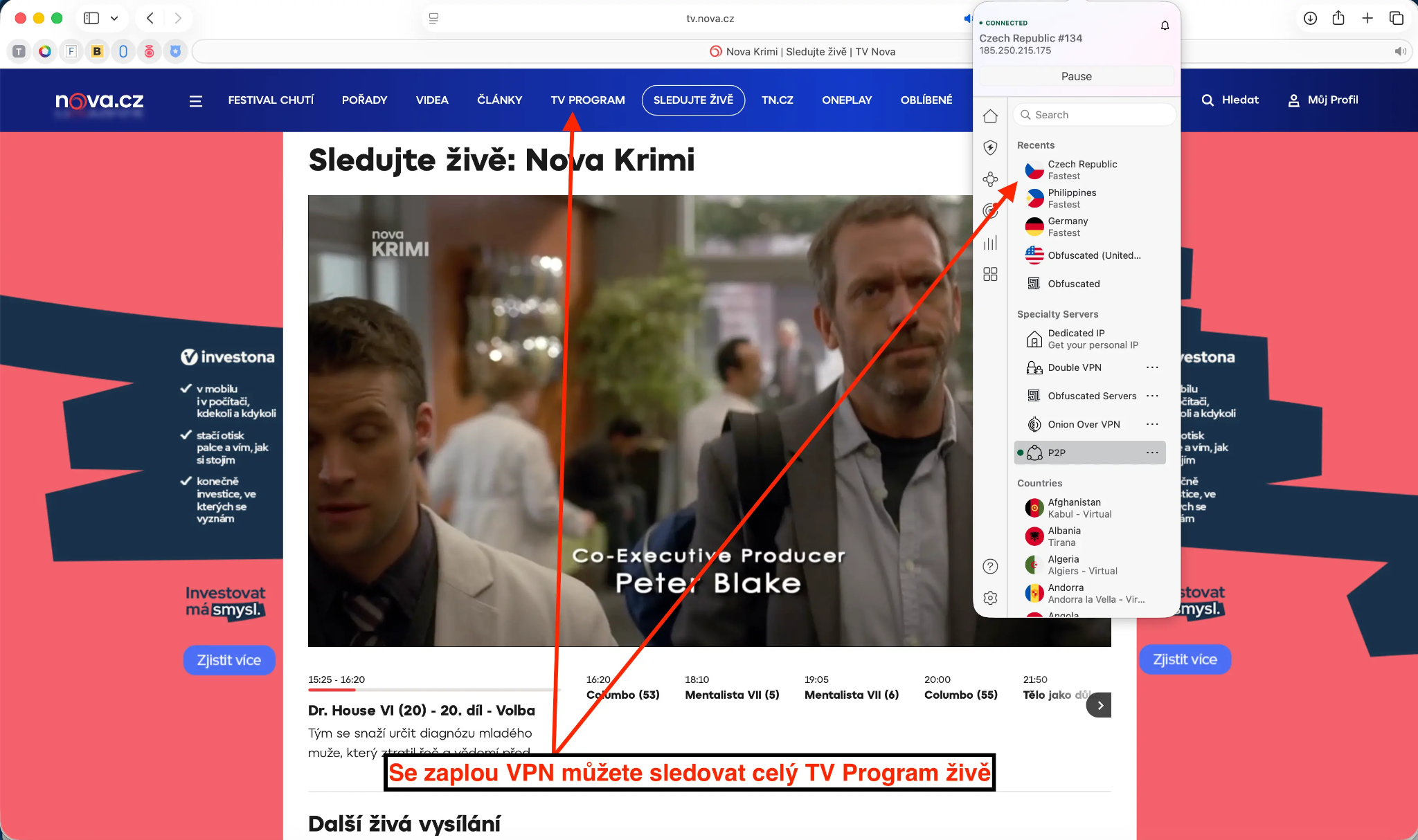 09_TV_Nova_Krimi_live_s_VPN-CZ | Venclíkovi.cz NordVPN připojená na český server Praha pro sledování TV Nova