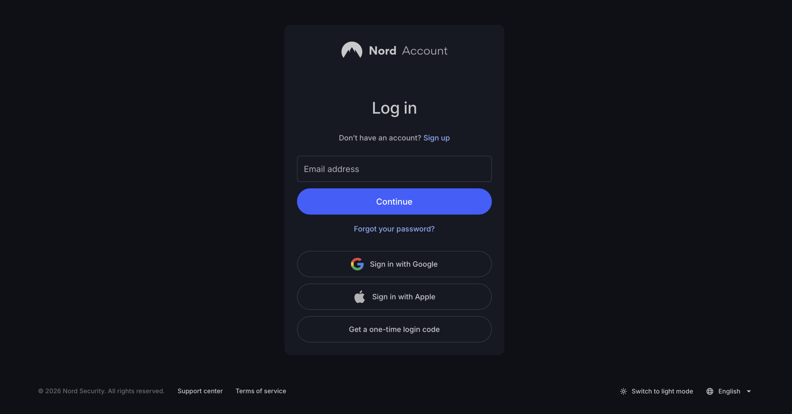 NordVPN účet - login | Venclíkovi.cz Přihlašovací obrazovka k účtu NordVPN s možností přihlášení e-mailem, přes Google nebo Apple ID.