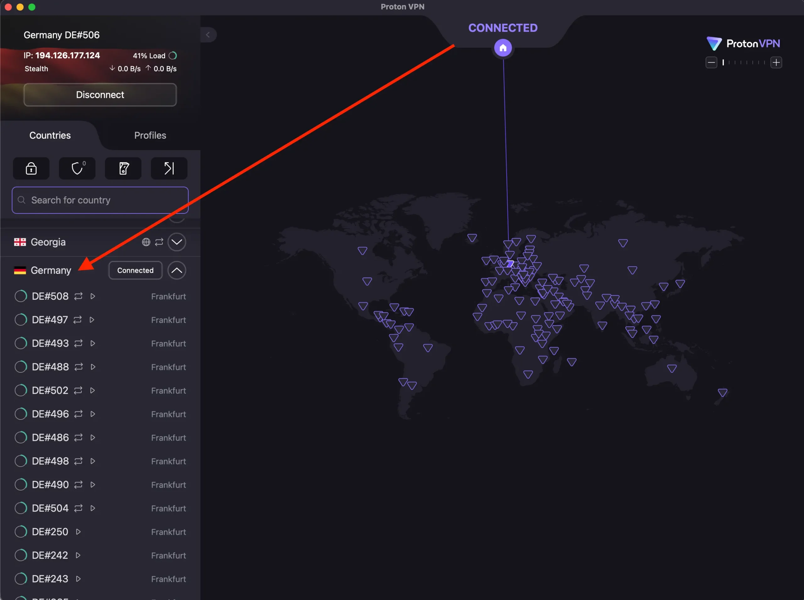 ProtonVPN - IP adresa Frankfurt Německo | Venclíkovi.cz ProtonVPN nabízí desítky německých serverů ve Frankfurtu — tady připojení k uzlu DE#506 s ověřenou IP adresou z Frankfurtu.