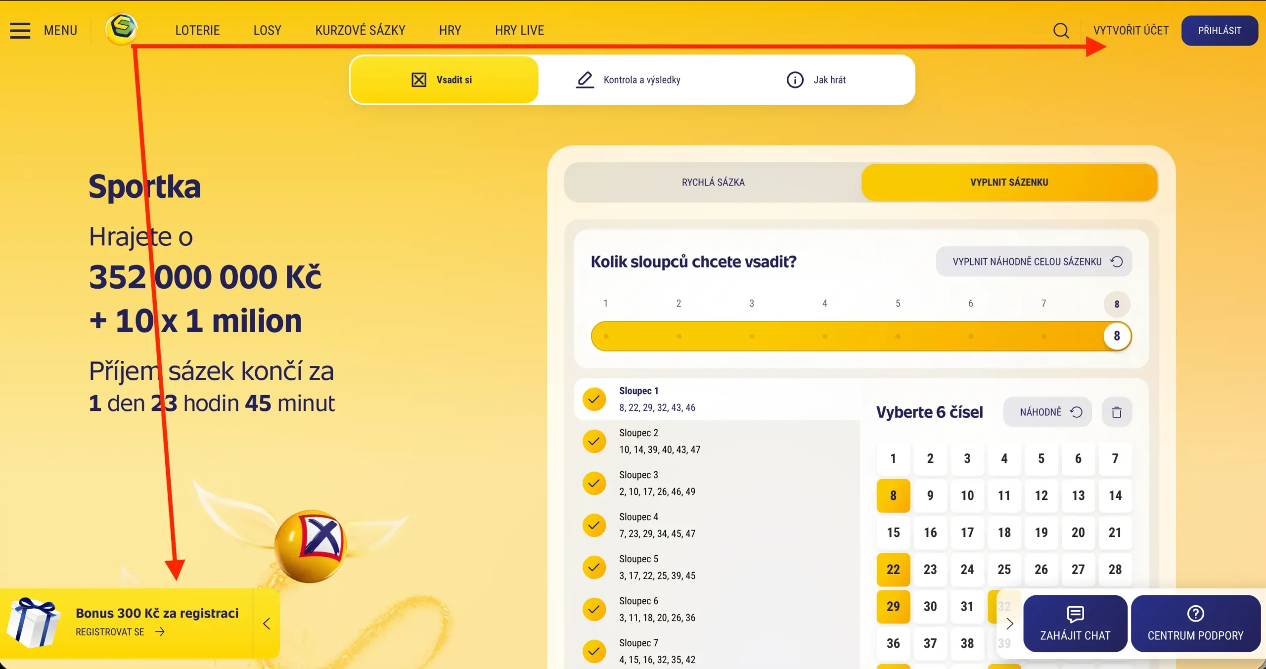 Sazka web - registrace do účtu online a sázet Sportku | Venclíkovi.cz Registrace do online účtu u Sazky a vyplnění sázky Sportky přímo z domova bez návštěvy trafiky