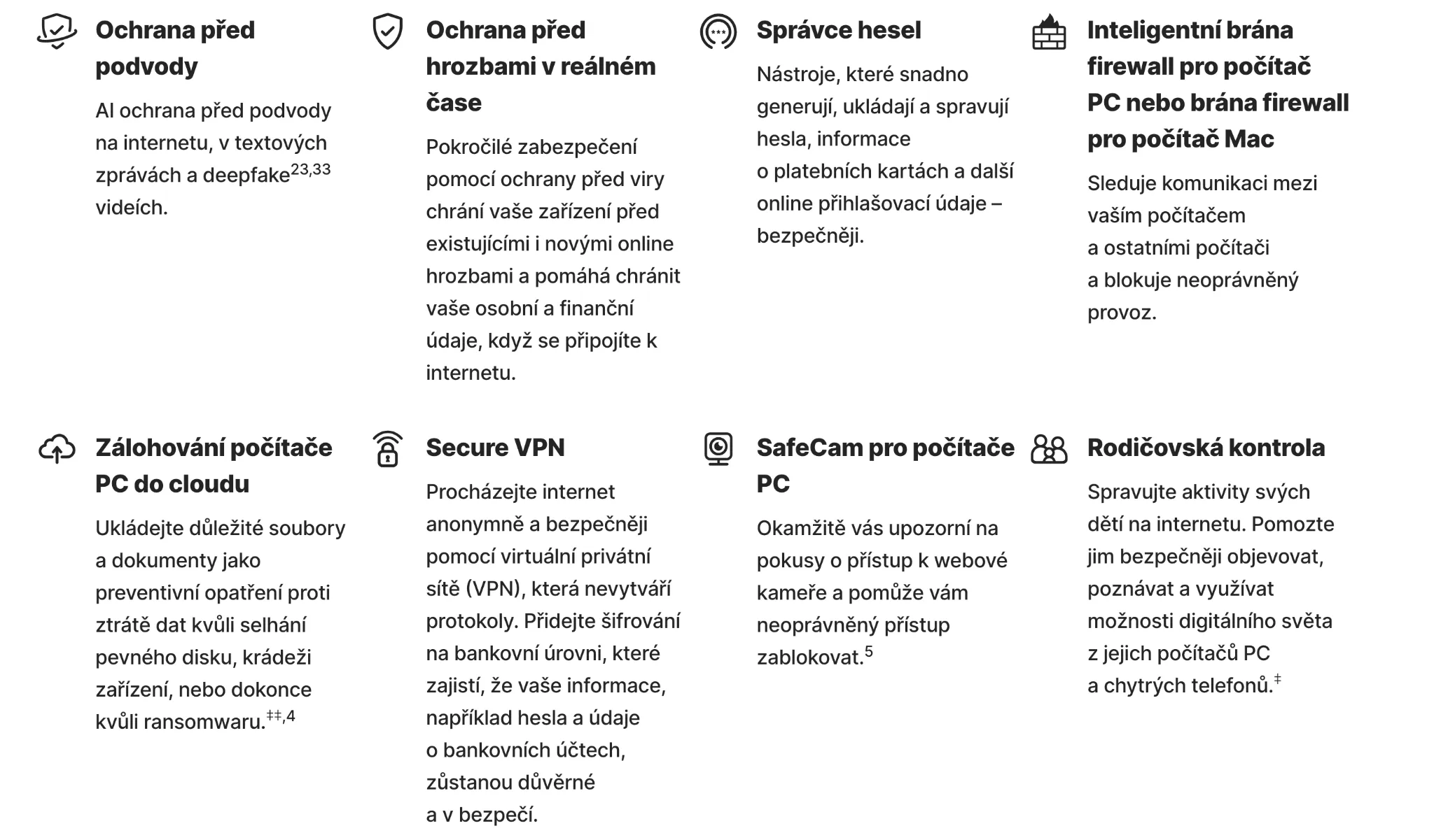 norton-360-funkce-prehled | Venclíkovi.cz Přehled funkcí Norton 360 – VPN, záloha, SafeCam, firewall, rodičovská kontrola