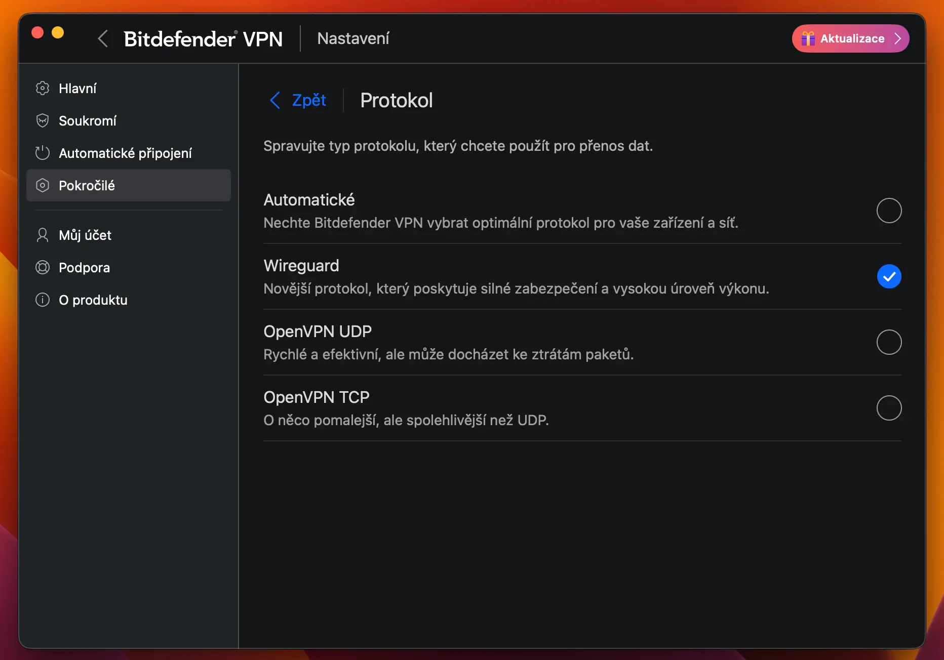 bitdefender-vpn-protokol-wireguard-nastaveni | Venclíkovi.cz