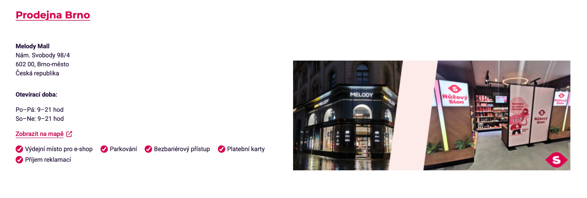 ruzovy-slon-brno-melody-mall | Venclíkovi.cz