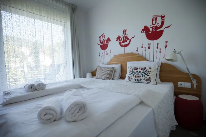 Pokoj s vinnými motivy v Hotelu Bonvino Wine & Spa