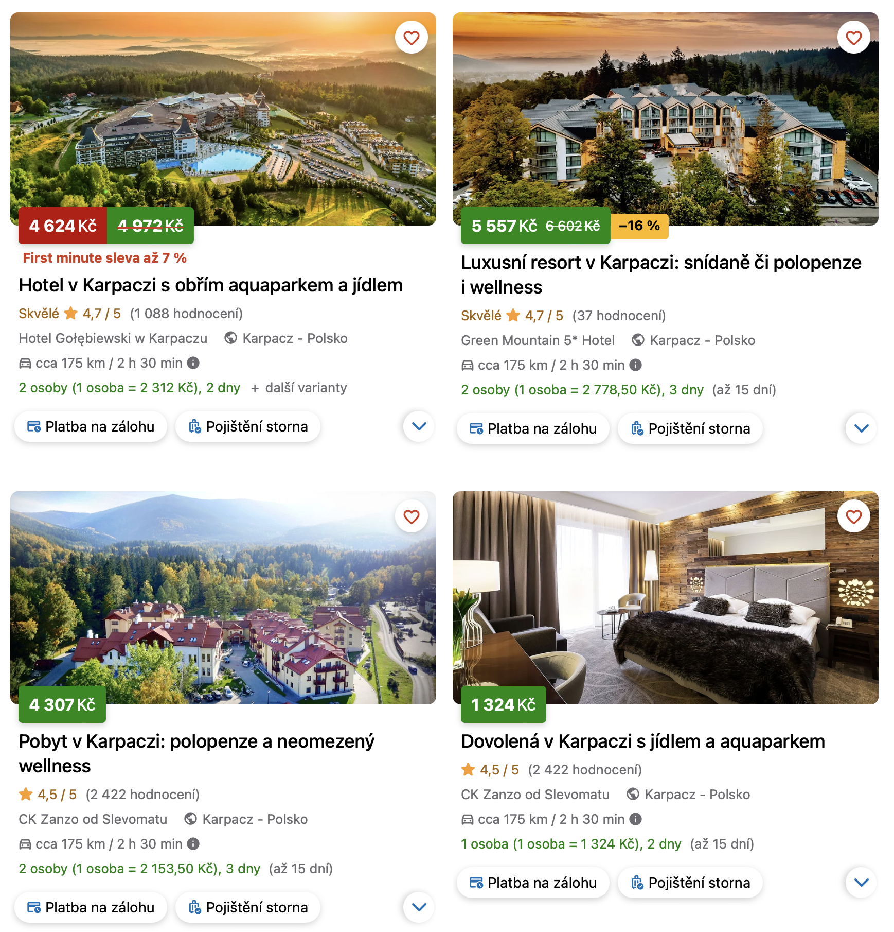 Výběr nejlepších hotelů v Karpaczi s aquaparkem, wellness a jídlem, kde si užijete parádní zimní dovolenou za super cenu.