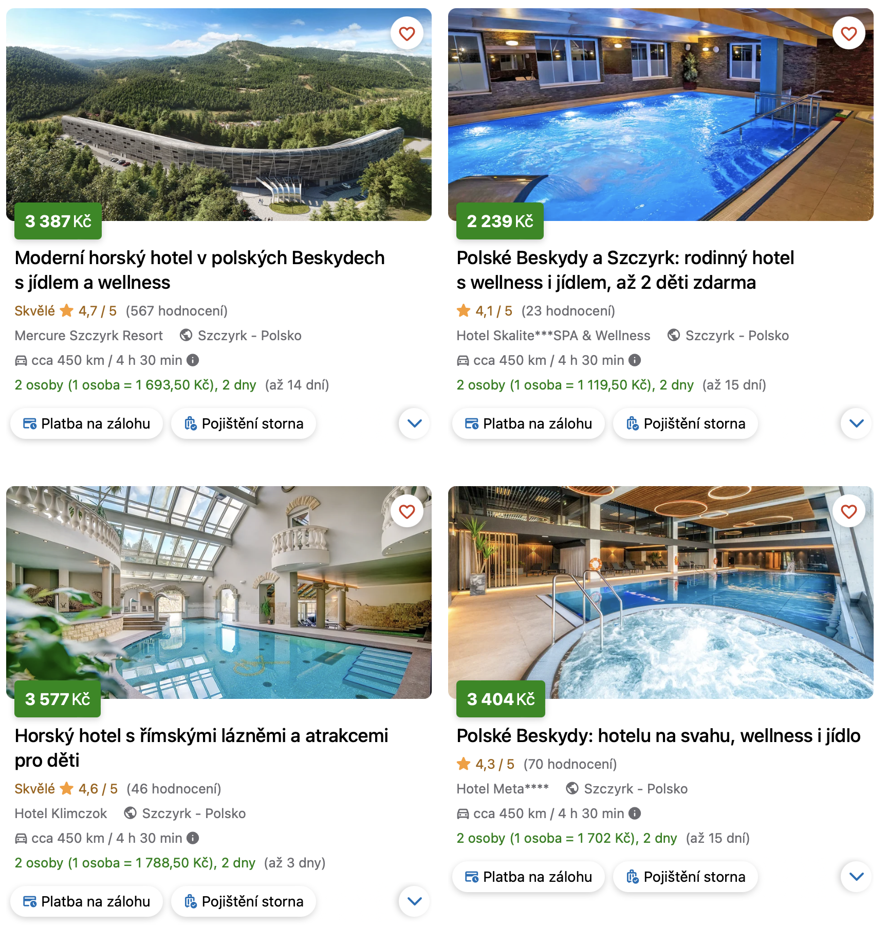 Ubytování v Szczyrku pro všechny, co chtějí být hned u svahu, s bazény, wellness i jídlem v ceně.